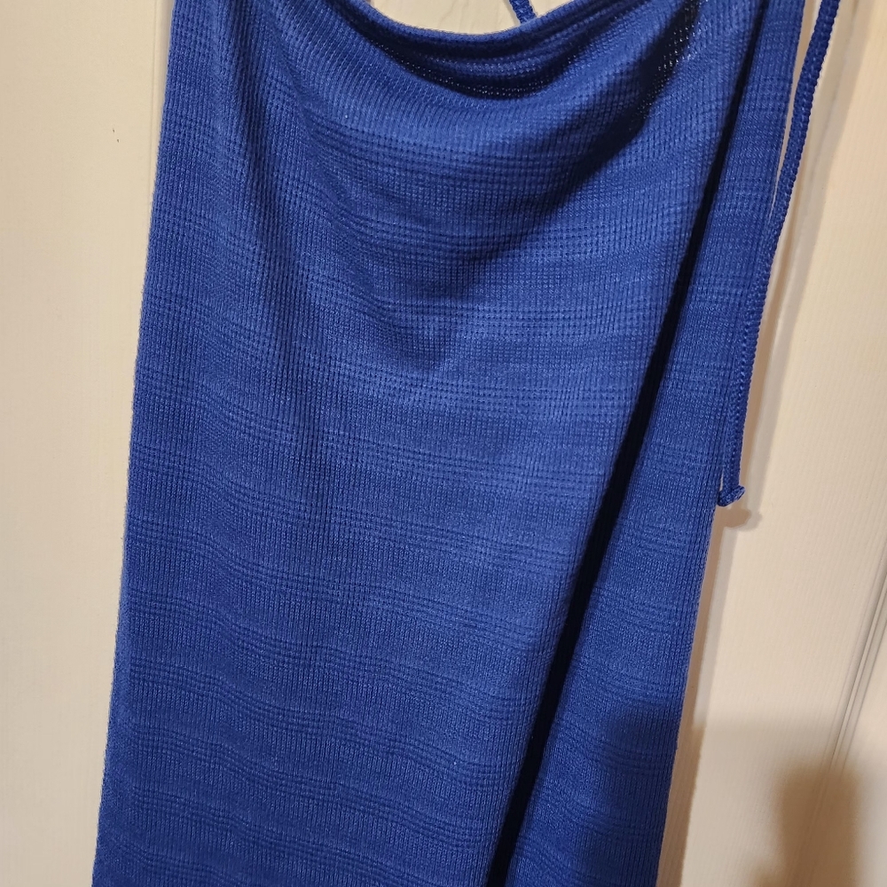 Kohl's Strappy Royal Blue Midi Dress | Sz L - Picture 5 of 5